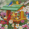 Spring Birdfeeder Diamond Paintings