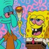 Squidward And SpongeBob Stoners Diamond Painting