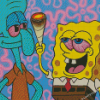 Squidward And SpongeBob Stoners Diamond Painting