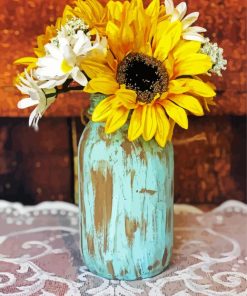 Sunflowers In Jar Diamond Painting