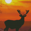 Sunrise Deer Animal Diamond Painting