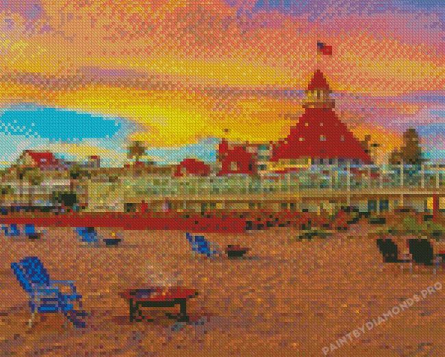 Sunset At Coronado Island Diamond Paintings