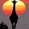 Sunset Giraffe Silhouette Diamond Painting