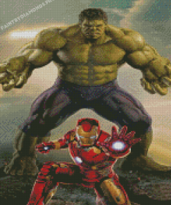 Superheroes Hulk And Iron Man Diamond Paintings