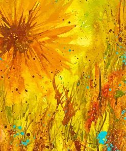 The Abstract Sunflower Diamond Paintings