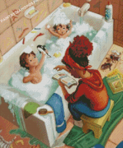 The Children Bathing Diamond Paintings