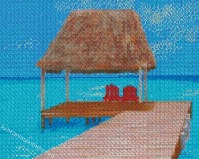 Tiki Hut Art Diamond Paintings