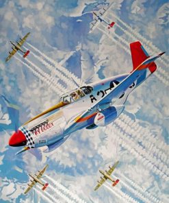 Tuskegee Airmen Planes Art Diamond Paintings