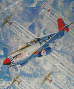 Tuskegee Airmen Planes Art Diamond Paintings