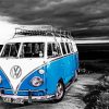 VW Blue Campervan Diamond Paintings