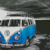 VW Blue Campervan Diamond Paintings