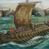 Viking Ship Art Diamond Painting