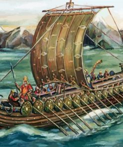 Viking Ship Art Diamond Painting