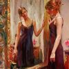 Woman Mirror Diamond Paintings