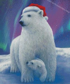 Aesthetic Christmas Polar Bears Diamond Paintings