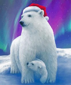 Aesthetic Christmas Polar Bears Diamond Paintings