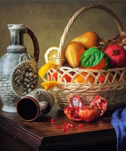 Aesthetic Fruits Basket Still Life Diamond Painting