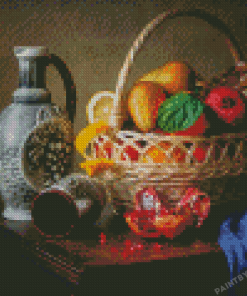 Aesthetic Fruits Basket Still Life Diamond Painting