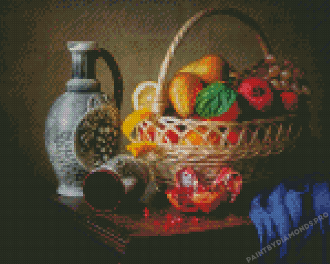 Aesthetic Fruits Basket Still Life Diamond Painting