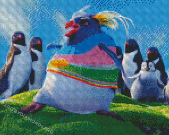 Aesthetic Happy Feet Penguin Diamond Paintings