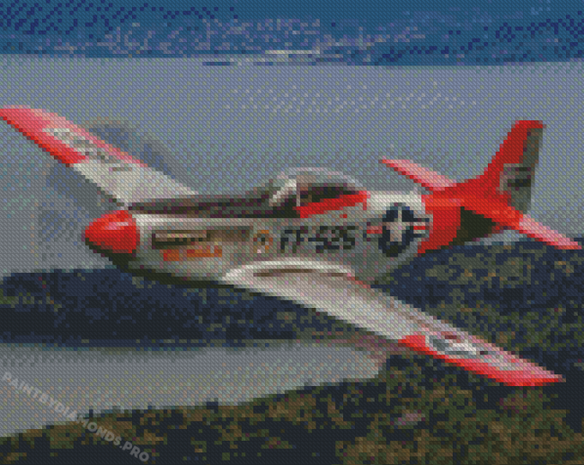 Aesthetic P51 Mustang Diamond Painting