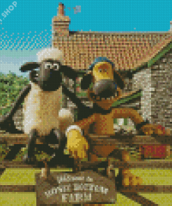 Aesthetic Shaun The Sheep Diamond Paintings