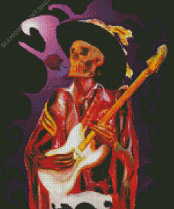 Aesthetic Skull Guitar Diamond Paintings