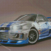 Aesthetic Skyline Car Diamond Paintings