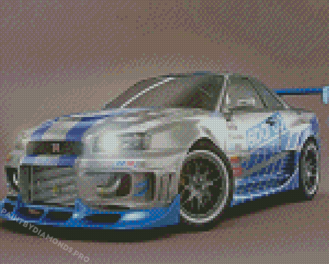 Aesthetic Skyline Car Diamond Paintings