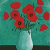 Aesthetic Vase With Red Poppies Diamond Paintings