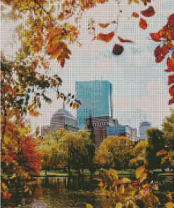 Aesthetic Boston In Autumn View Diamond Paintings