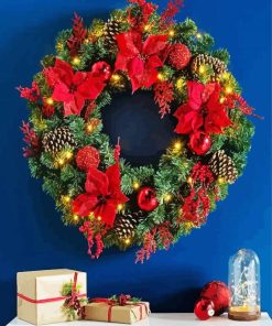 Aesthetic Christmas Wreath Diamond Paintings