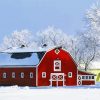 Aesthetic Snowy Winter Farm Diamond Paintings