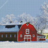 Aesthetic Snowy Winter Farm Diamond Paintings