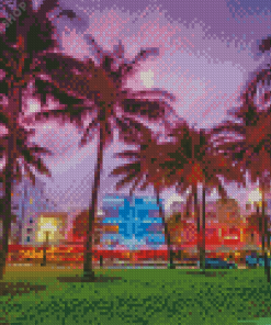 Aesthetic South Beach View Diamond Paintings