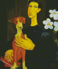 Aesthetic Woman And Dog Diamond Painting