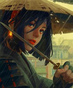 Alone Samurai Girl Diamond Paintings