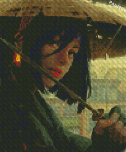 Alone Samurai Girl Diamond Paintings