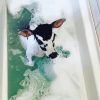 Baby Cow In Bath Tub Diamond Paintings