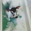 Baby Cow In Bath Tub Diamond Paintings