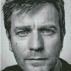 Black And White Ewan McGregor Actor Diamond Paintings