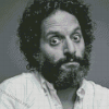 Black And White Jason Mantzoukas Diamond Paintings