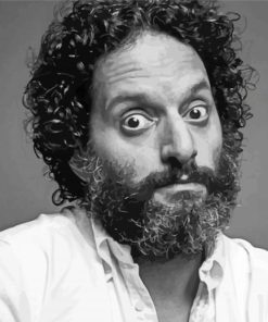 Black And White Jason Mantzoukas Diamond Paintings