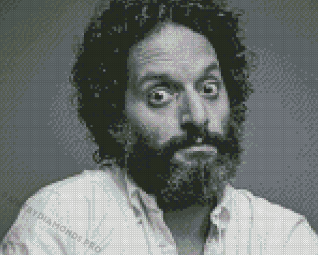 Black And White Jason Mantzoukas Diamond Paintings