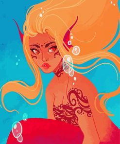 Blonde Mermaid Hair Diamond Paintings