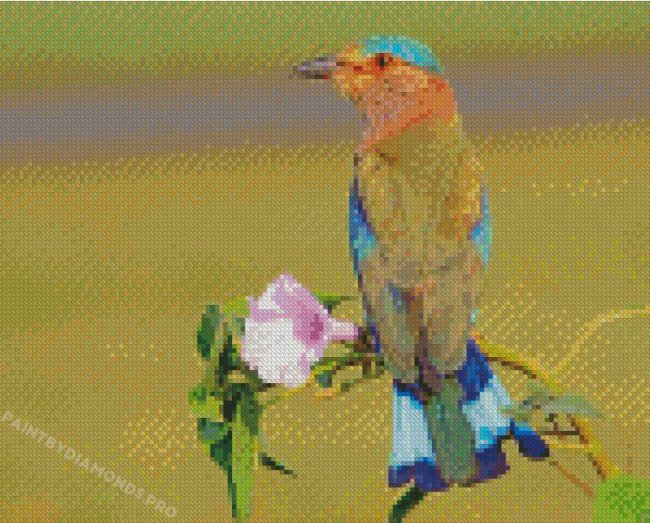 Blue Indian Roller Diamond Paintings