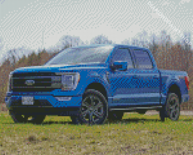 Blue Ford F 150 Diamond Paintings