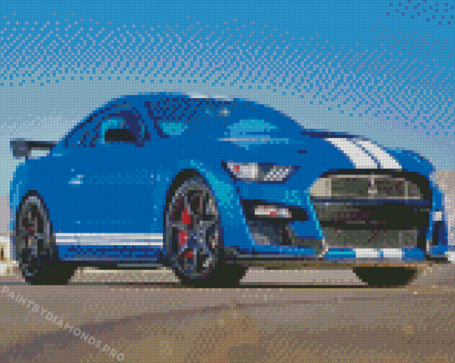 Blue Ford Shelby Gt500 Diamond Painting