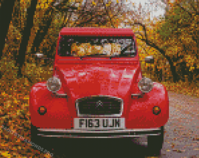 Citroen 2cv Car Diamond Paintings