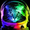 Colorful Astronaut Cat Diamond Paintings